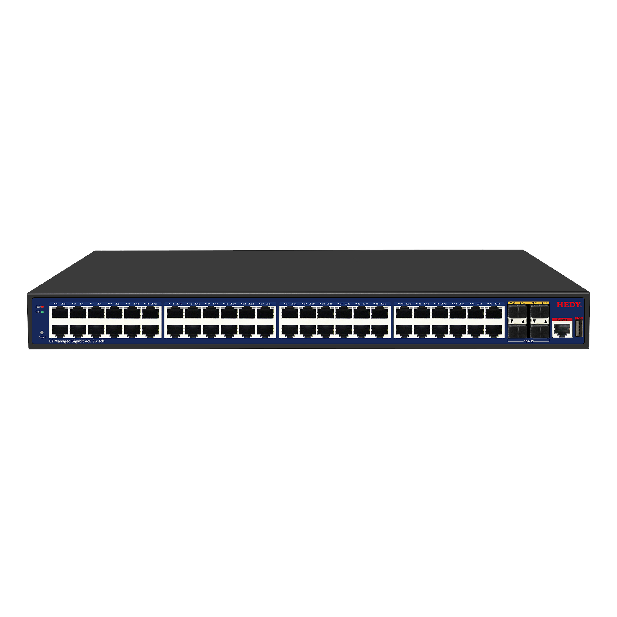 L3 Managed Type Gigabit 52-Port PoE Switch