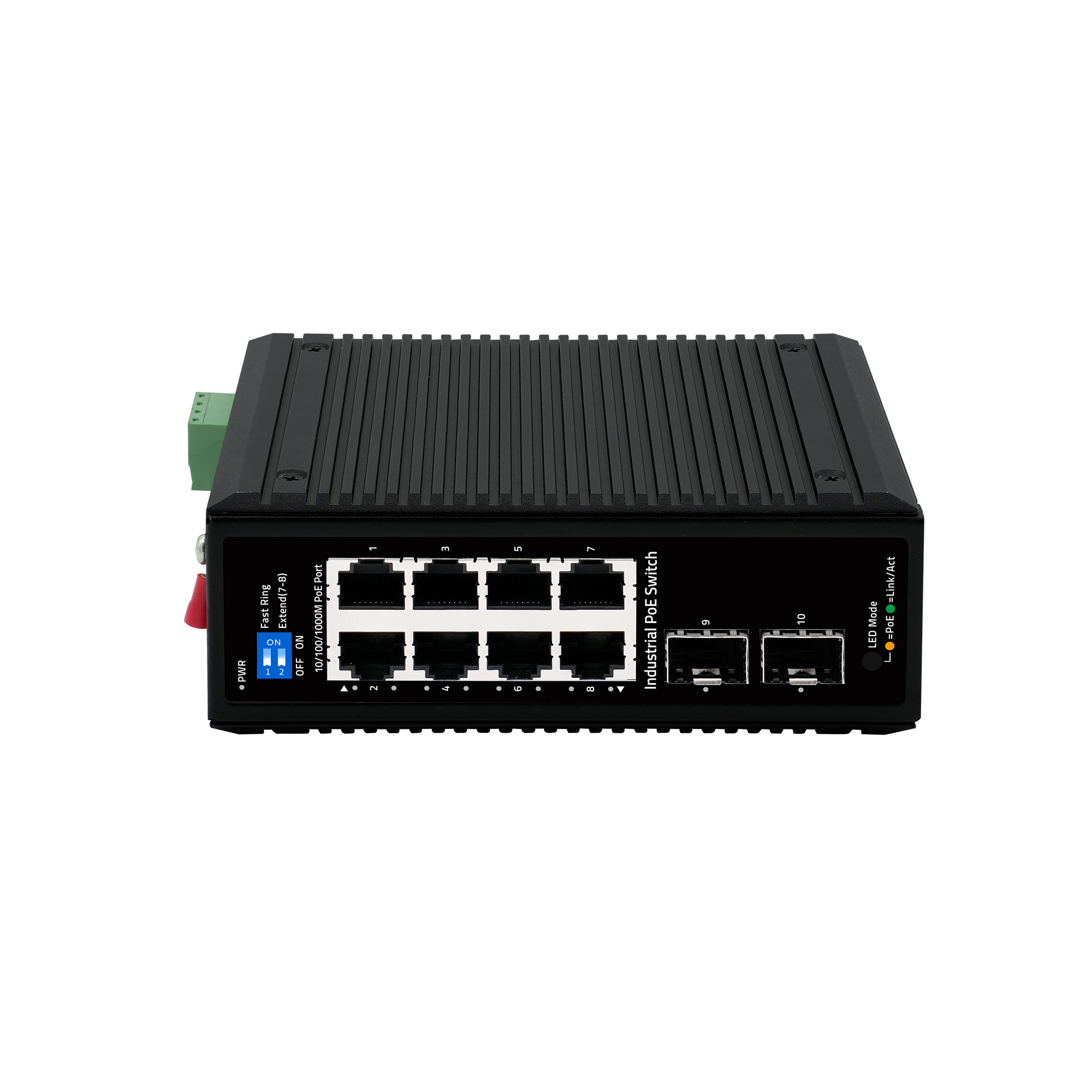 Industrial 10-Port Gigabit PoE Switch