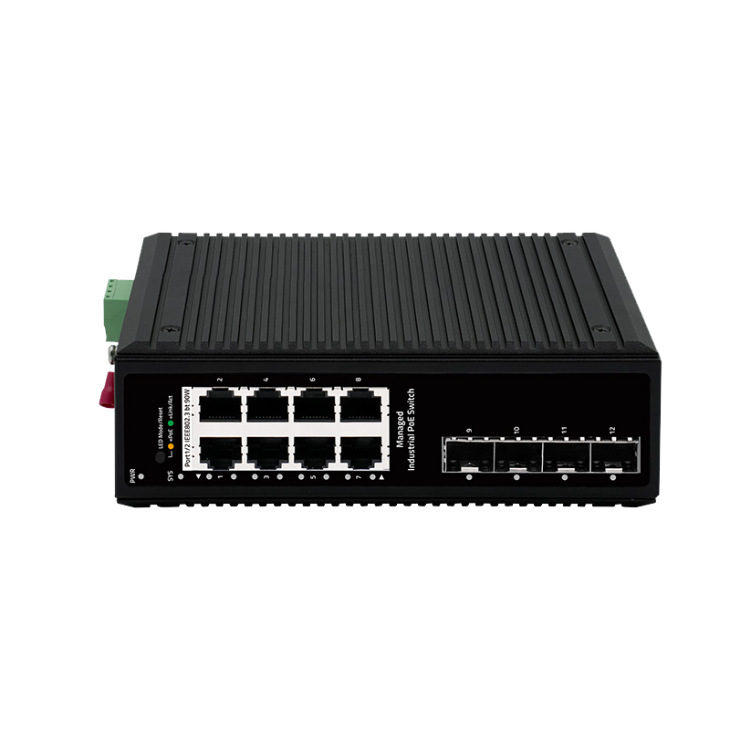 Industrial 12-Port Gigabit Managed PoE Switch