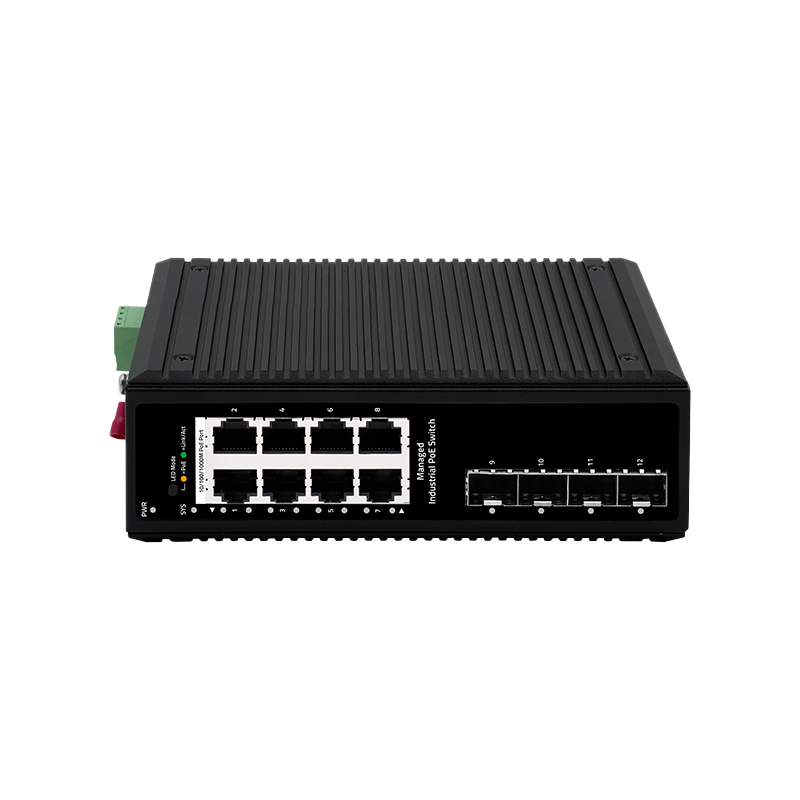 Industrial 12-Port Gigabit Managed PoE Switch