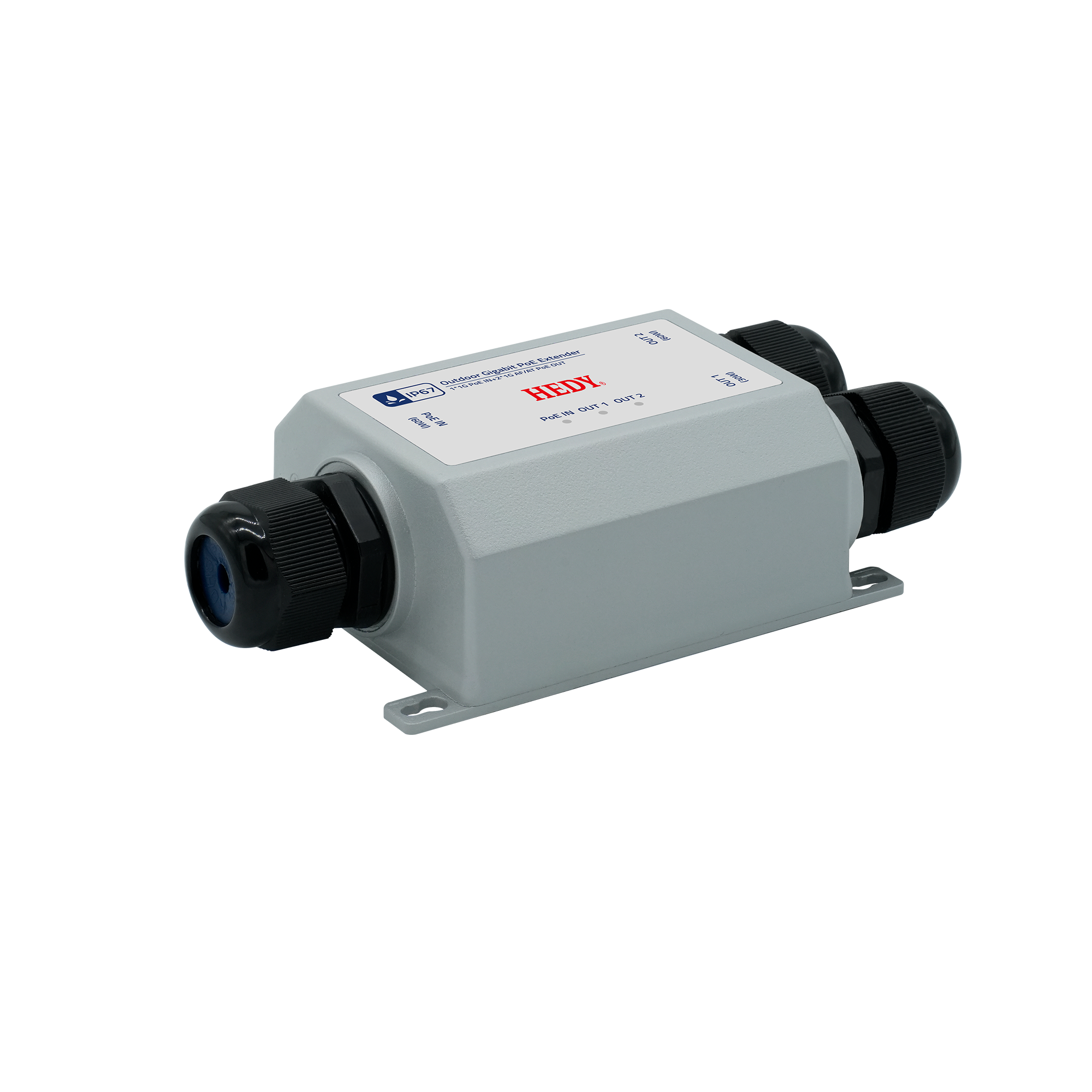 3-Port Gigabit Waterproof 60W POE Extender - 图片 3