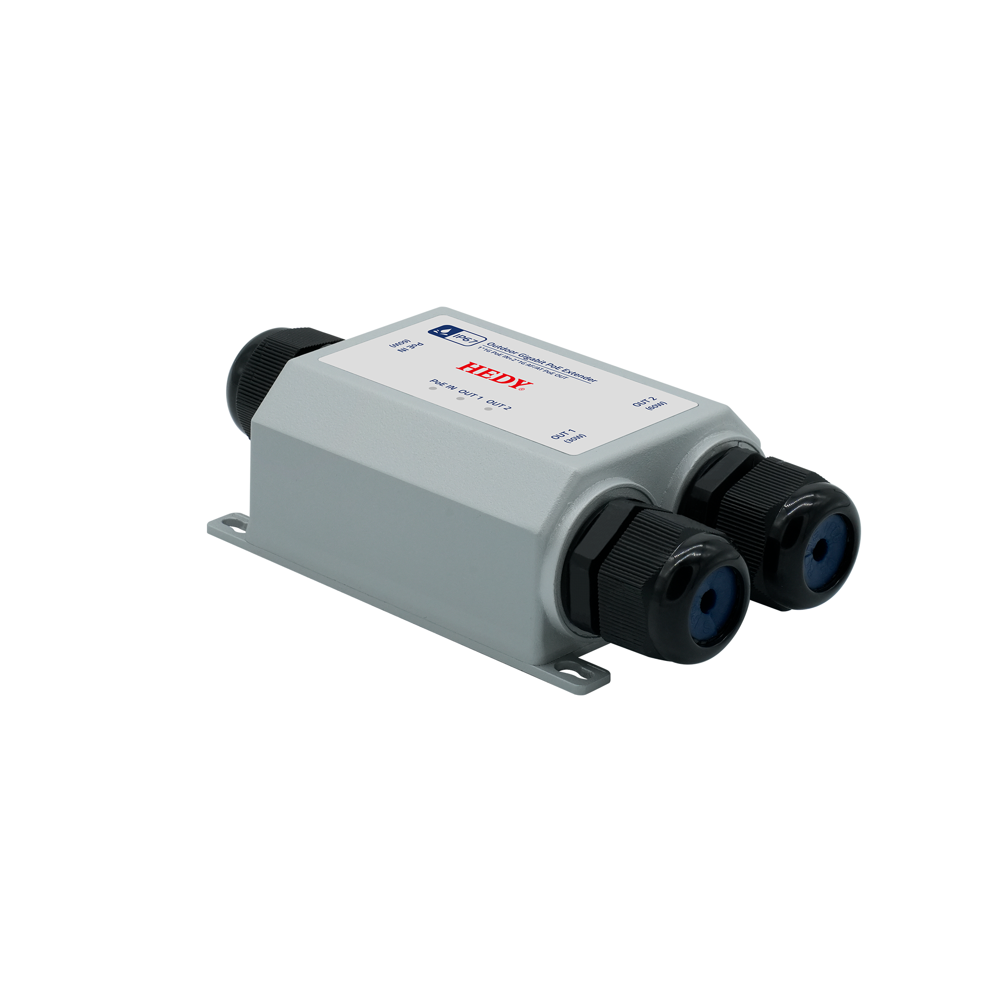 3-Port Gigabit Waterproof 60W POE Extender - 图片 2