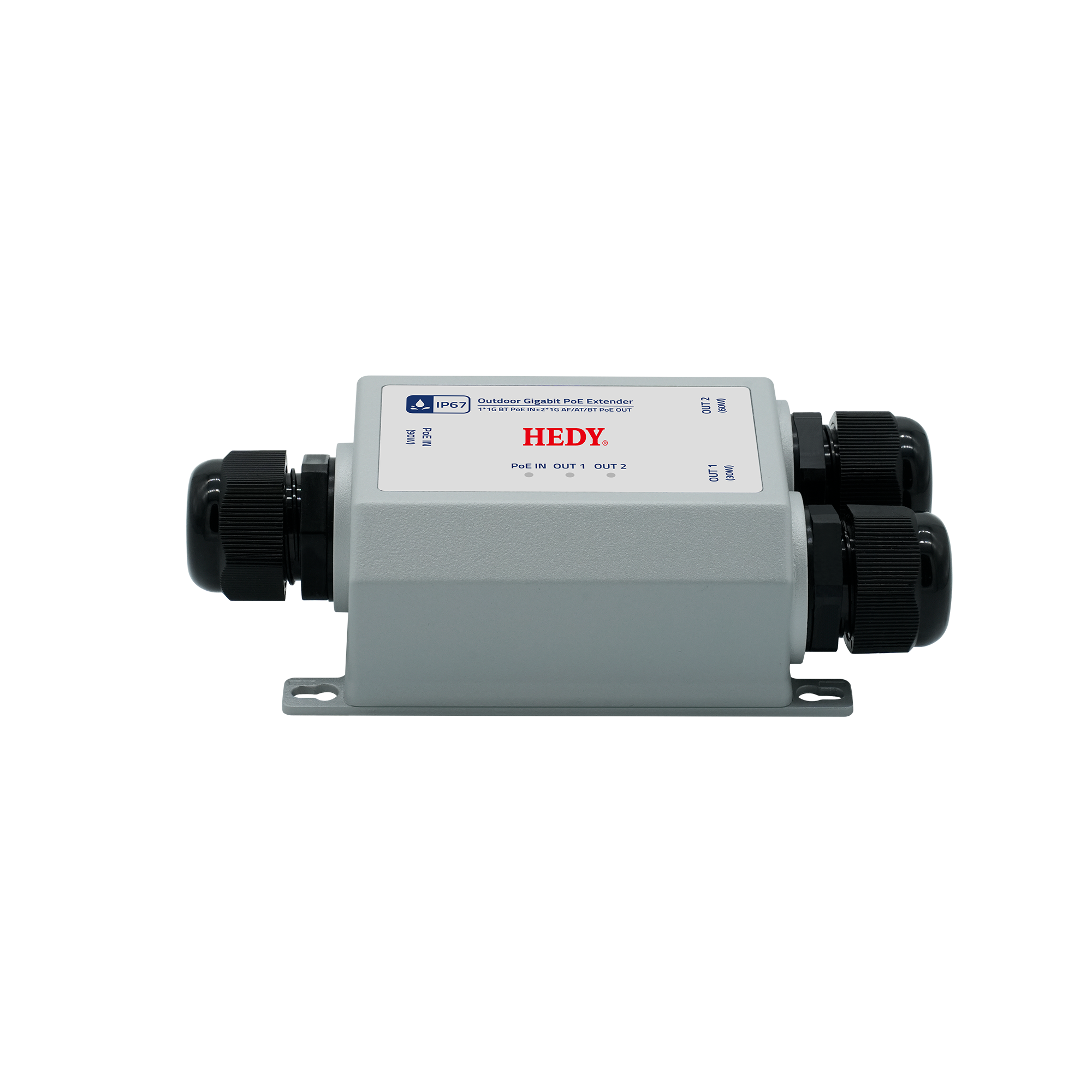 3-Port Gigabit Waterproof 60W POE Extender