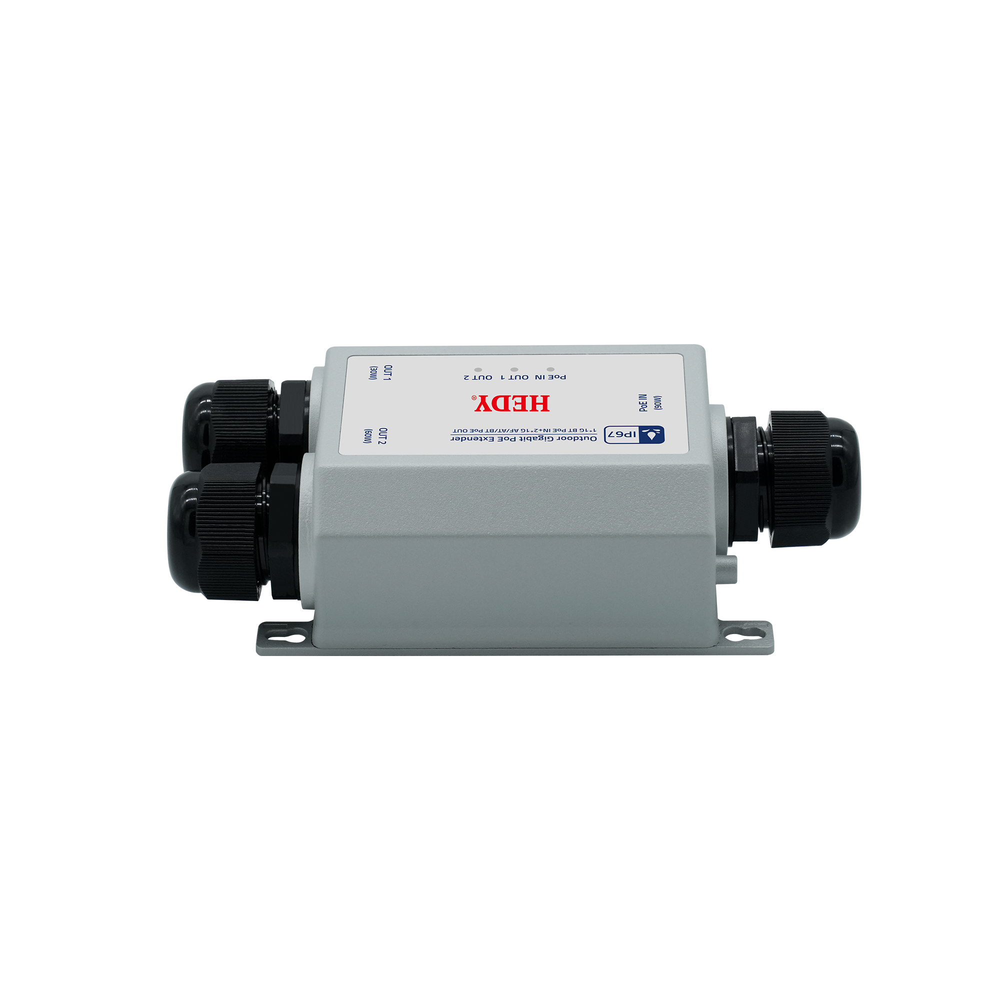 3-Port Gigabit Waterproof 90W POE Extender - 图片 2